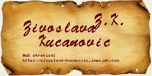 Živoslava Kucanović vizit kartica